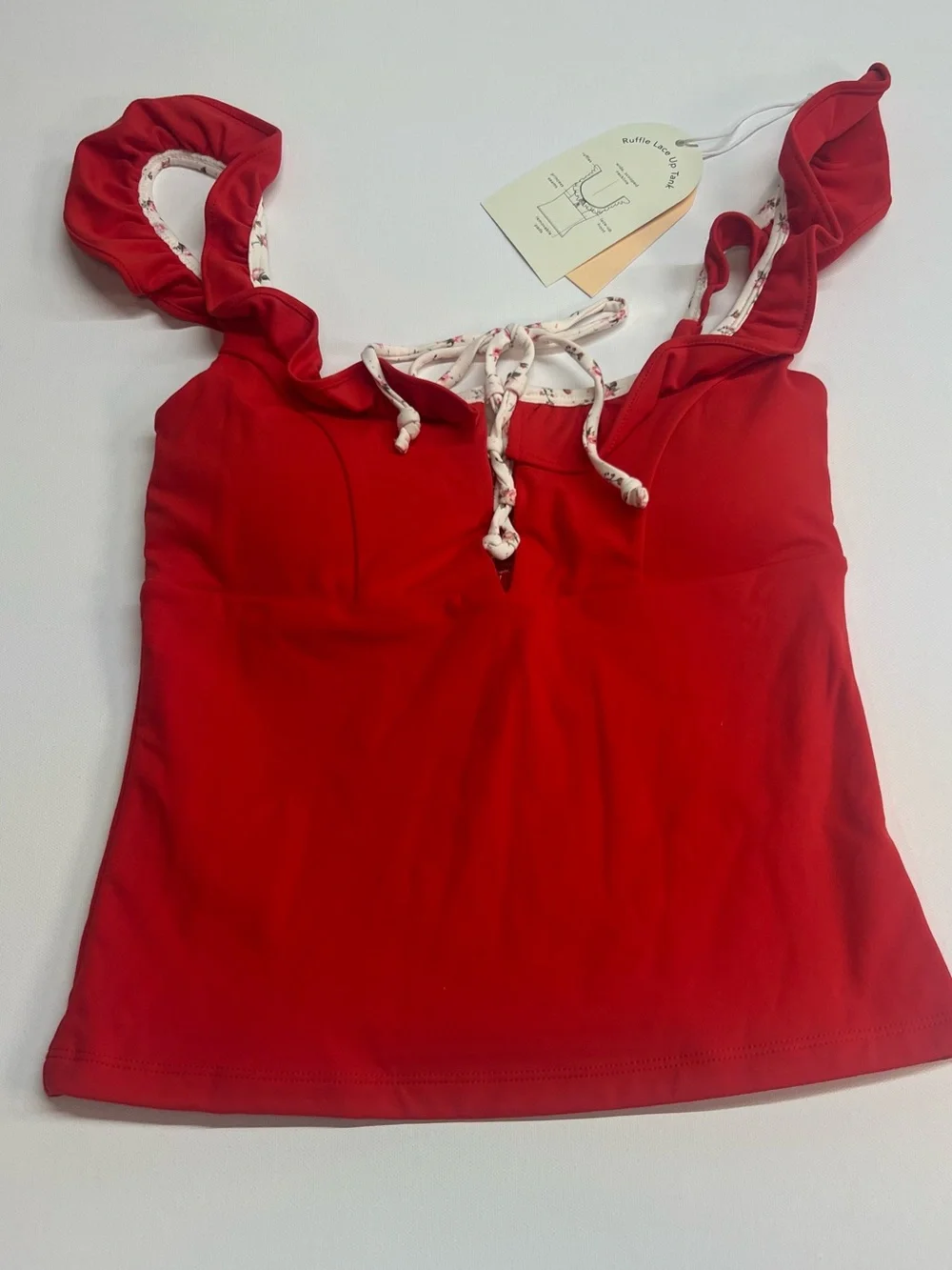 Blogilates Ruffle Lace-Up Tank - Picture 1 of 5